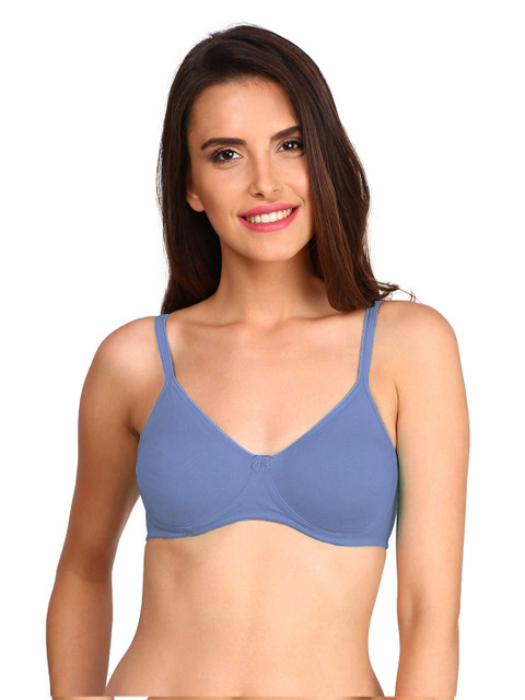 

Jockey Blue Solid Non-Wired Non-Padded Shaper Bra
