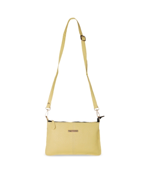 

LEKHX Olive Green PU Structured Sling Bag with Tasselled