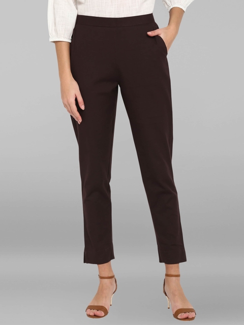 

Janasya Women Brown Original Trousers