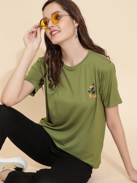 

J Turritopsis Women Green & asparagus Extended Sleeves T-shirt