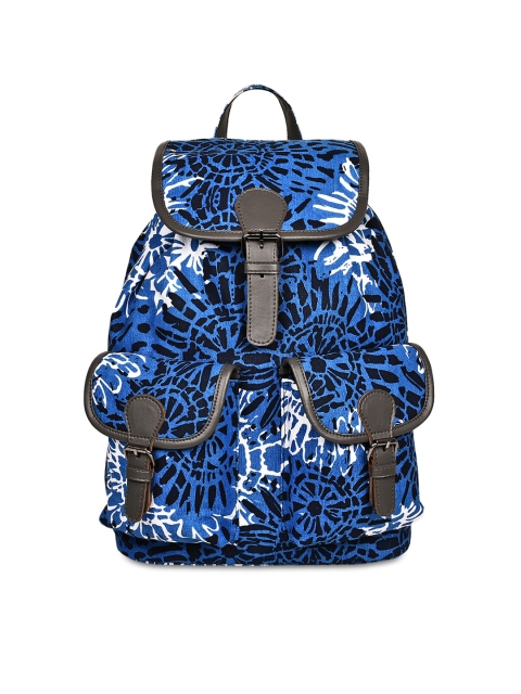 

Anekaant Women Blue Printed Backpack