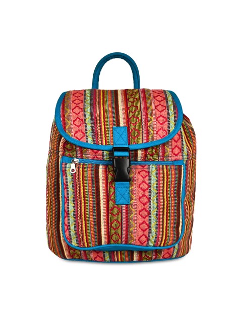 

Anekaant Women Multicoloured Jacquard Backpack, Multi