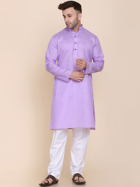 

TAHVO Men Purple Kurta with Salwar