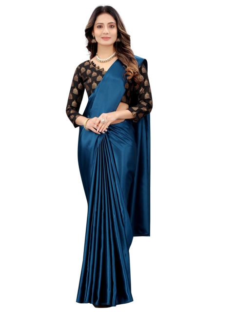 

Xenilla Blue Satin Saree