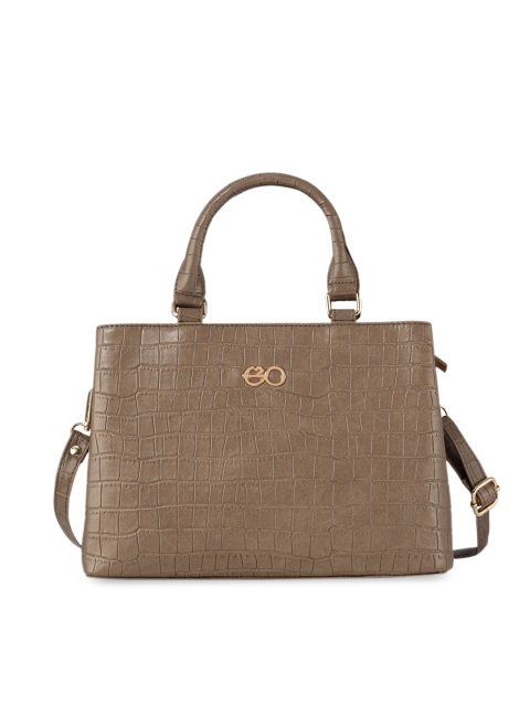 

E2O Women Khaki PU Structured Handbag