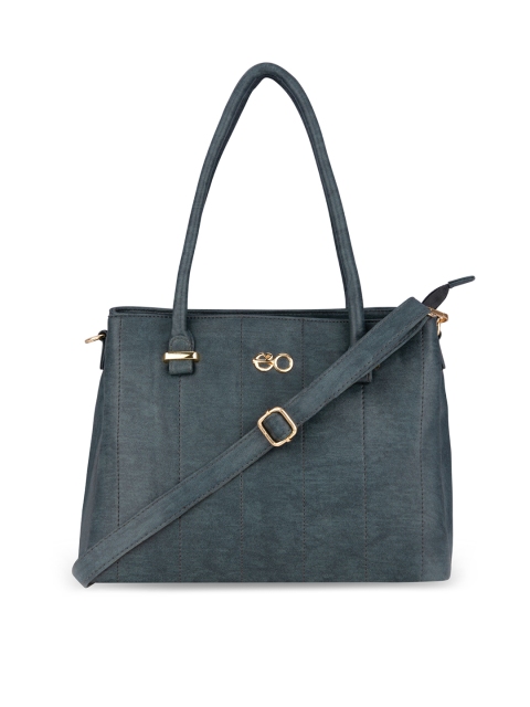 

E2O Women Blue PU Structured Handbag