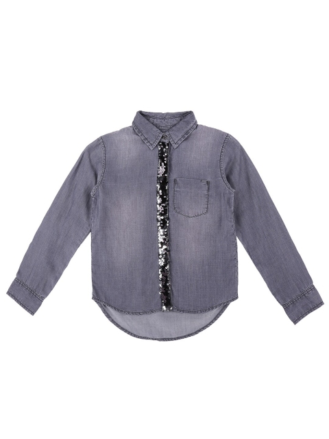 

Gini and Jony Girls Grey Sequined Shirt Style Top