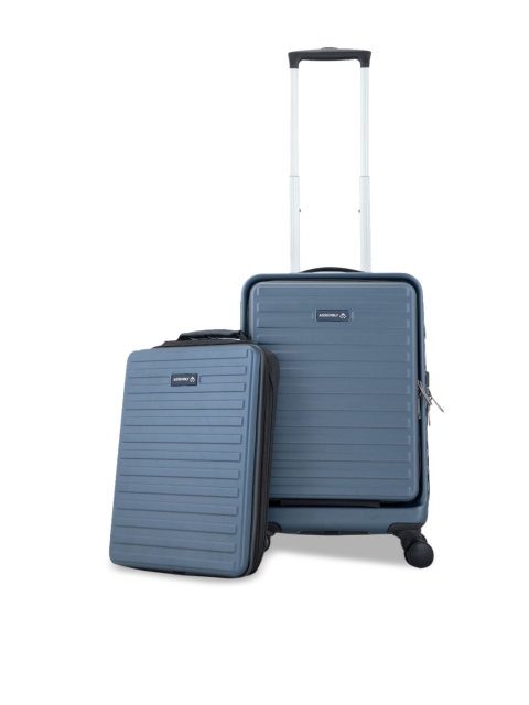 

THE ASSEMBLY Pack Of 3 Blue Hard Cabin Trolley Bag