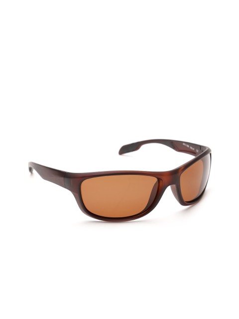 

Daniel Klein Men Polarised Rectangle Sunglasses DK3108-COL4, Brown