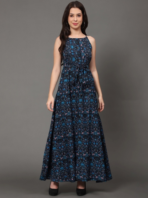 

VAANI CREATION Blue Ethnic Motifs Maxi Dress