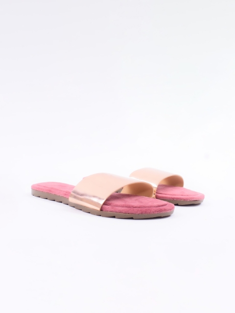 

Apratim Women Peach-Coloured Embellished Party Open Toe Flats