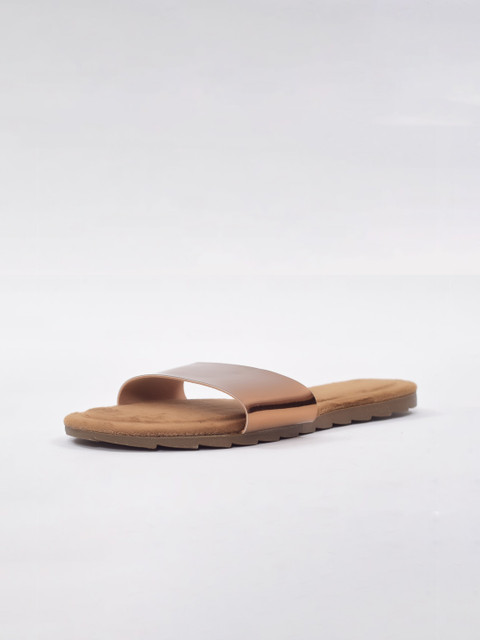 

Apratim Women Bronze-Toned Open Toe Flats