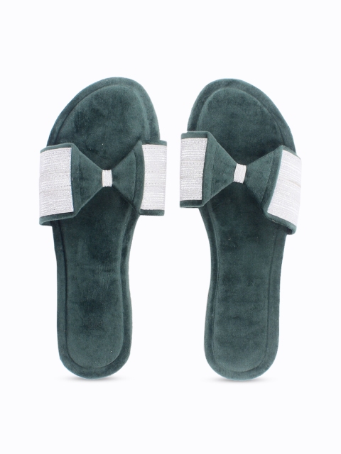 

Apratim Women Green Colourblocked Party Open Toe Flats