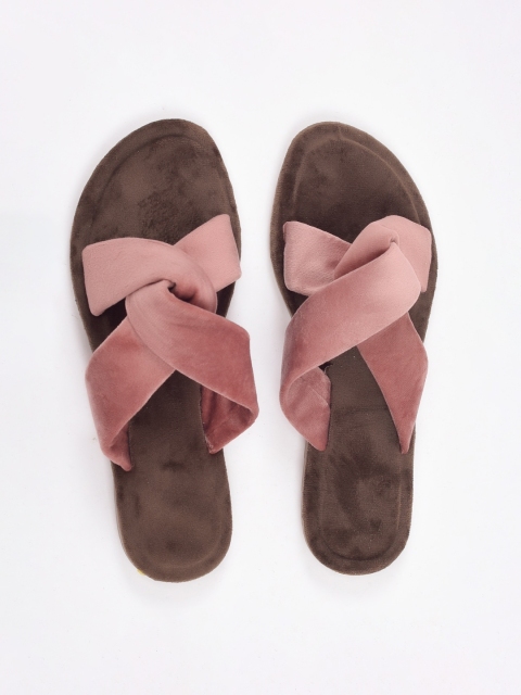 

Apratim Women Peach-Coloured Open Toe Flats