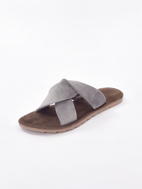 

Apratim Women Grey Colourblocked Party Open Toe Flats with Bows
