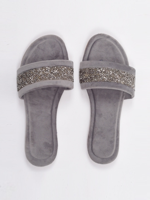 

Apratim Women Grey Party Open Toe Flats