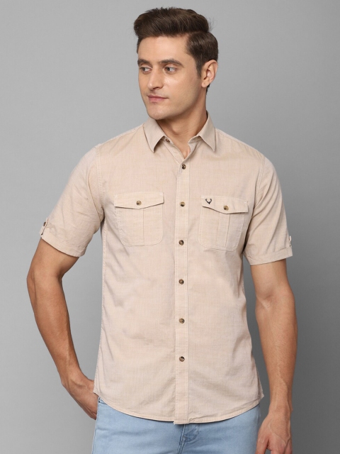 

Allen Solly Men Khaki Slim Fit Casual Shirt