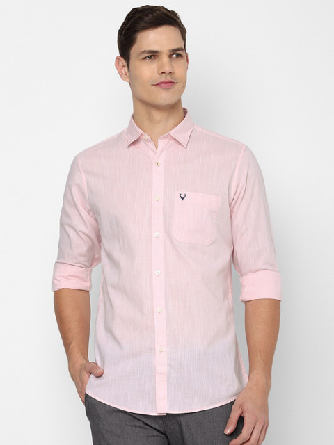 

Allen Solly Men Pink Slim Fit Casual Shirt