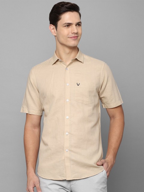 

Allen Solly Men Beige Slim Fit Casual Shirt