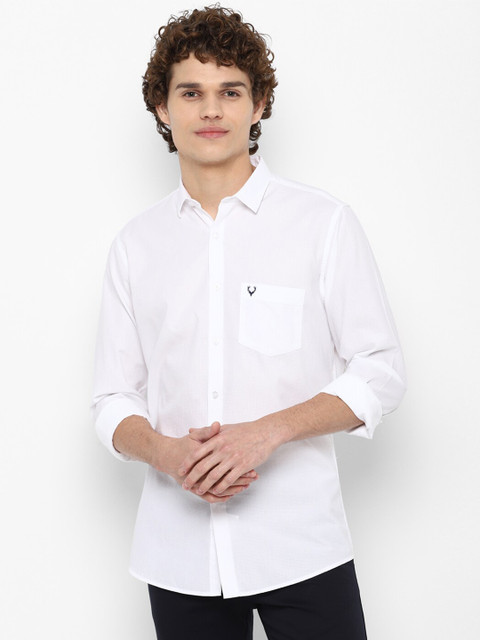

Allen Solly Men Cotton White Slim Fit Casual Shirt