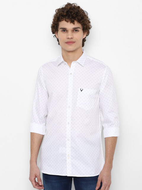 

Allen Solly Men White Slim Fit Printed Casual Shirt