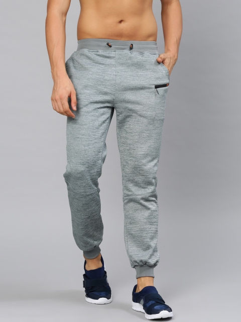 

HRX Active by Hrithik Roshan Grey Melange Self-Design Joggers