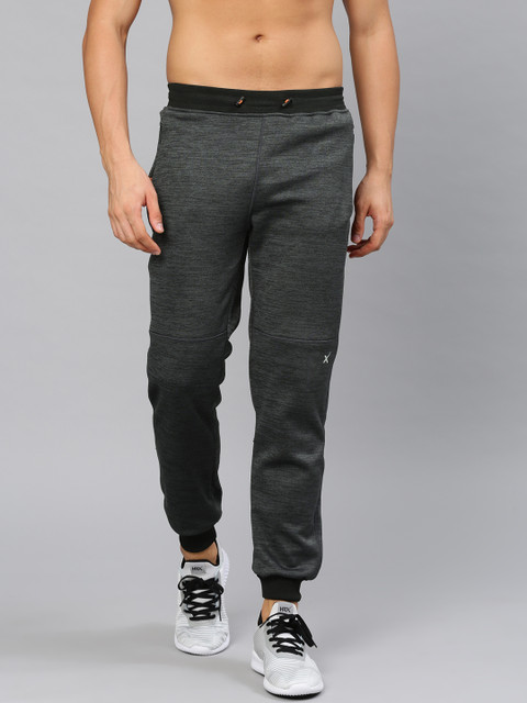 

HRX Active by Hrithik Roshan Charcoal Grey Self-Design Joggers