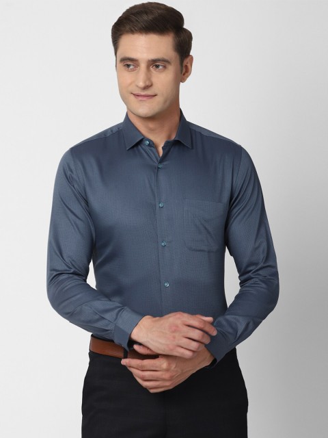 

Peter England Men Navy Blue Slim Fit Formal Shirt