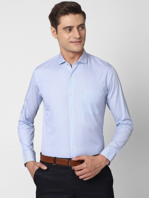 

Peter England Men Blue Slim Fit Checked Formal Shirt