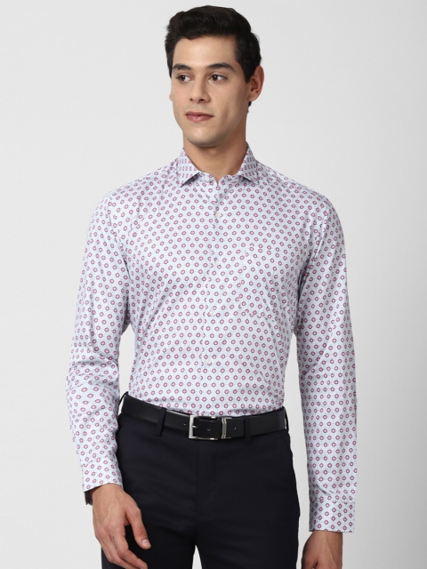 

Peter England Men Blue Printed Formal Shirt