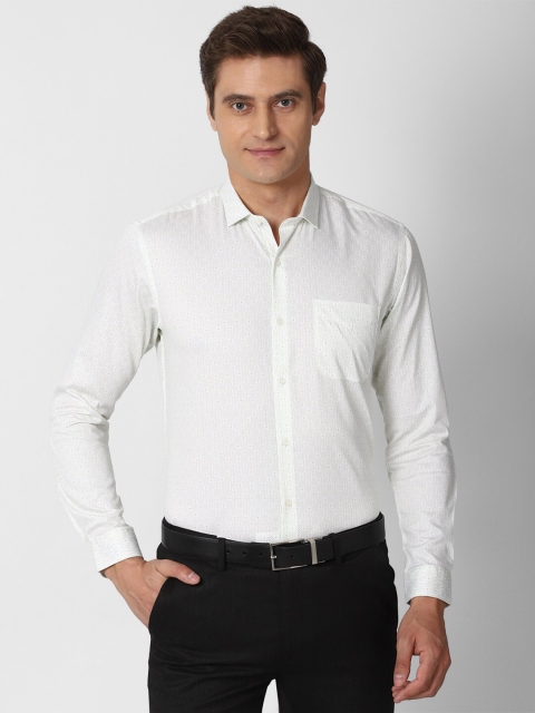 

Peter England Men White Printed Formal Shirt
