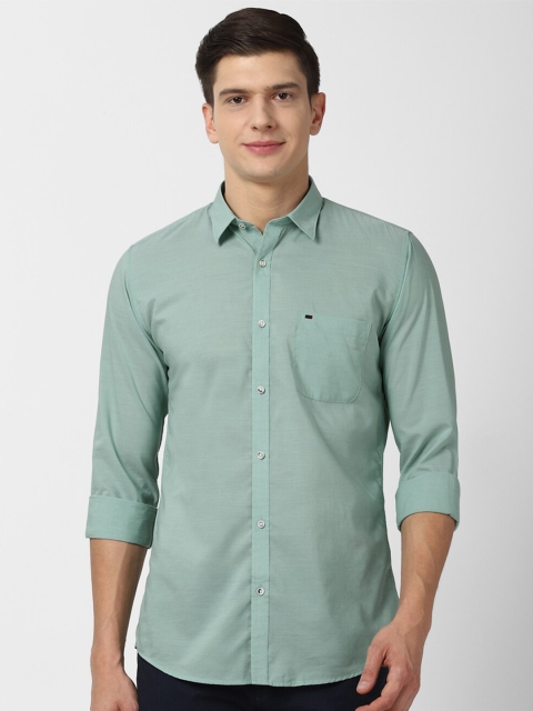 

Peter England Casuals Men Green Slim Fit Casual Shirt