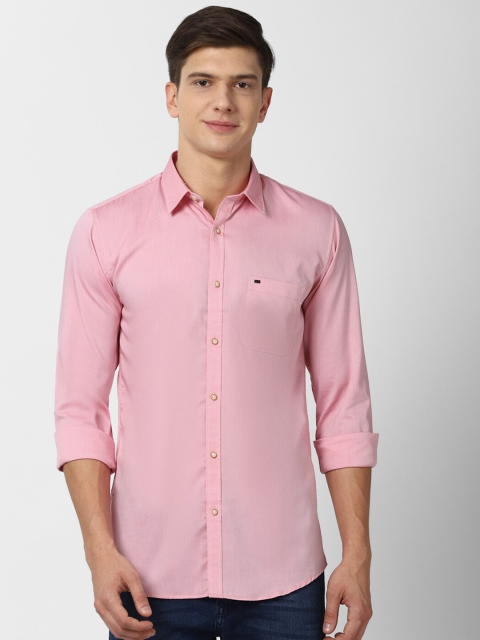 

Peter England Casuals Men Pink Slim Fit Casual Shirt