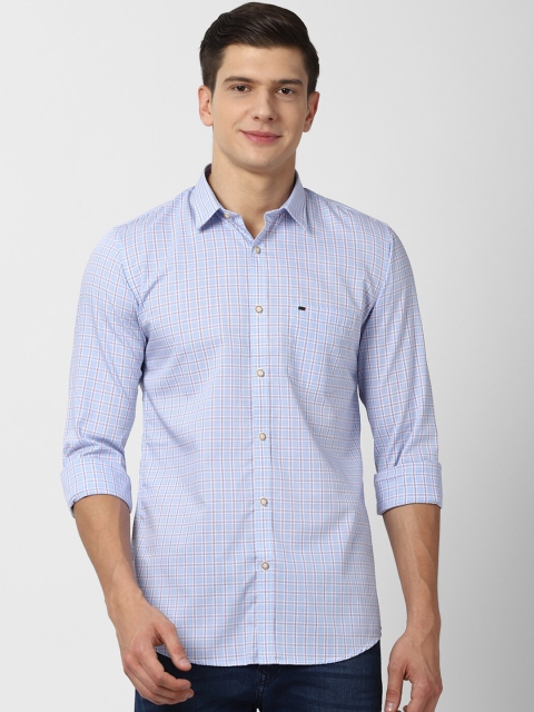 

Peter England Casuals Men Blue Slim Fit Checked Casual Shirt
