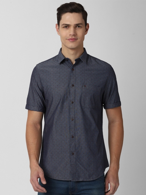 

Peter England Casuals Men Grey Slim Fit Printed Casual Shirt