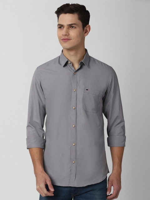 

Peter England Casuals Men Grey Slim Fit Casual Shirt