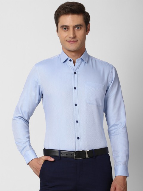 

Peter England Elite Men Blue Formal Shirt
