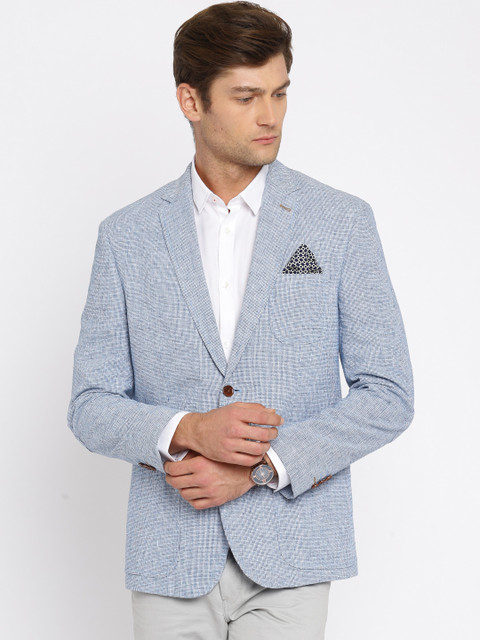 

TAILORMAN Blue Regular Fit Single-Breasted Blazer
