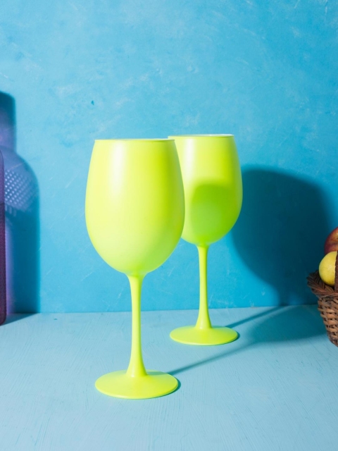 

BAR BOX Set Of 2 Crystal Wine Glass, Green