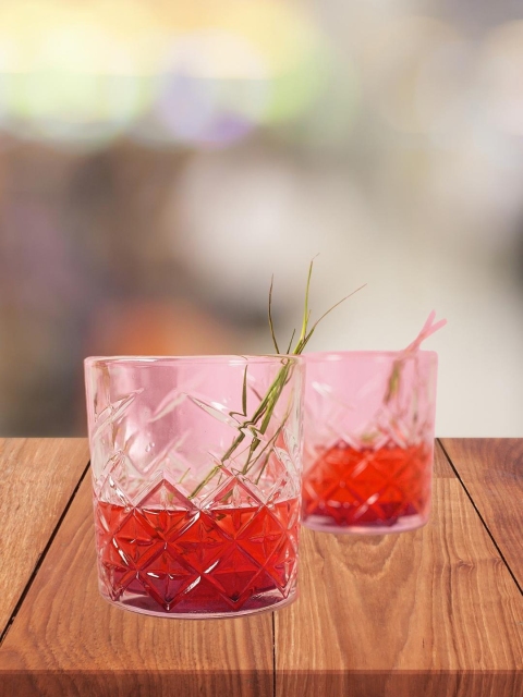 

BAR BOX Set Of 6 Transparent Crystal Cut Glass