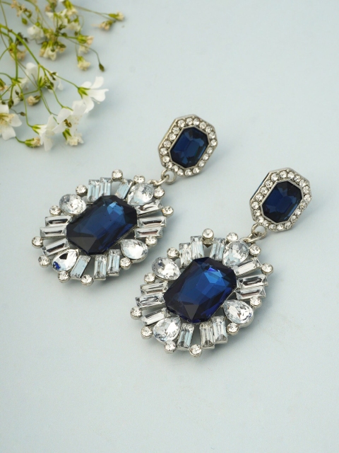 

Ferosh Blue Diamond Shaped Drop Earrings