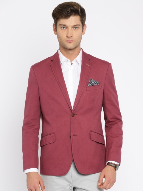 

TAILORMAN Maroon Regular Fit Single-Breasted Formal Blazer