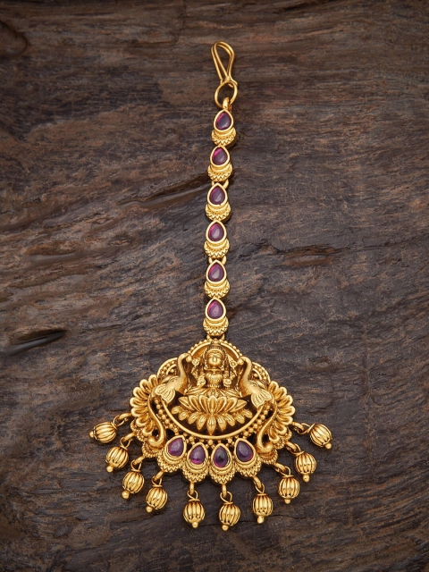 

Kushal's Fashion Jewellery Women Red & Gold-Toned Embellished Hair Accessory Set