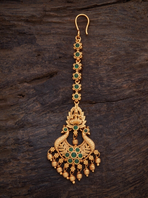 

Kushal's Fashion Jewellery Women Green & Gold-Toned Embellished Hair Accessory Set
