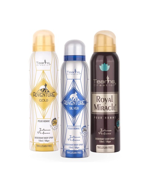 

Teams Creation Set of 3 Body Deodorant 450 ml, Multi