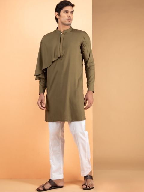 

INDIYUNG Men Green & breen Thread Work Kurta