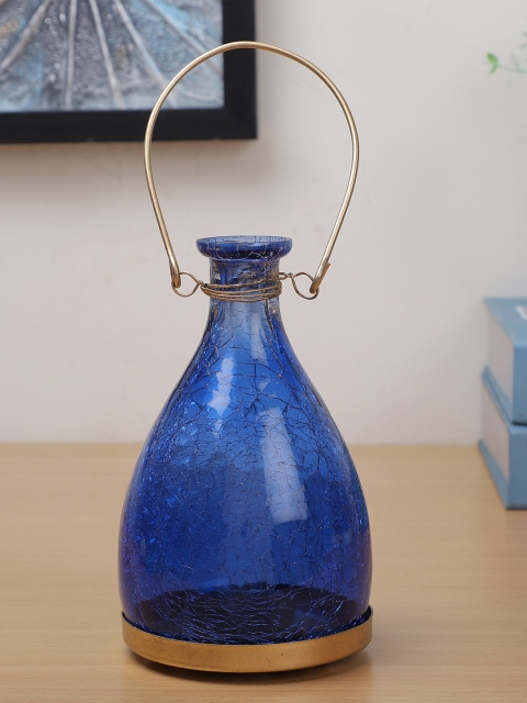 

HomeTown Blue Glass Lantern