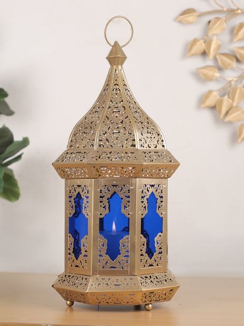 

HomeTown Violet Textured Lantern