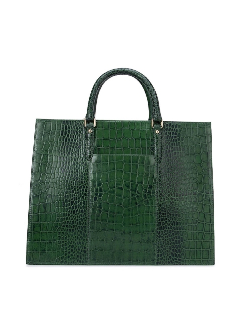 

Da Milano Green Animal Leather Oversized Shopper Handheld Bag