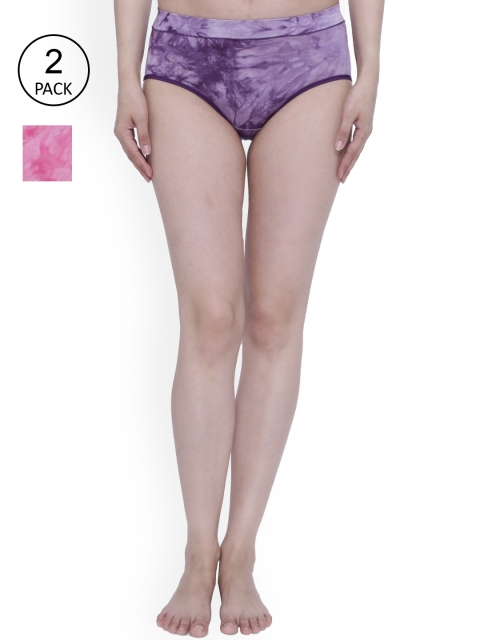

Anoma Women Pack of 2 Printed Hipster Briefs ANM027PK2, Purple